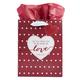 Gift Bag Medium: Let All That You Do Be Done in Love, Red With Small White Hearts (1 Cor 16:14) Stationery - Thumbnail 0