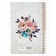 Notebook: Ask, Seek, Knock, Pink/Cream/Blue Floral Spiral - Thumbnail 1