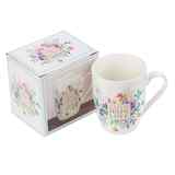 Ceramic Mug: Faith, Hope, Love, Floral Bouquet/Foiled Homeware - Thumbnail 2