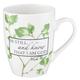 Ceramic Mug: Be Still and Know That I Am God, White/Green Leaves (Psalm 46:10) Homeware - Thumbnail 0