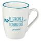 Ceramic Mug: Be Strong & Courageous, White/Light Blue (Joshua 1:9) Homeware - Thumbnail 0
