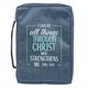 Bible Cover Poly Canvas Medium: All Things Through Christ, Denim, Carry Handle Bible Cover - Thumbnail 0