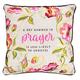 Square Pillow: A Day Hemmed in Prayer... Red Flowers Soft Goods - Thumbnail 0