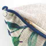 Oblong Pillow: Give It to God & Go to Sleep, Navy/Green/White Navy Edging Soft Goods - Thumbnail 2