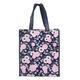 Non-Woven Tote Bag: Be Still & Know, Navy/Floral (Psalm 46:10) Soft Goods - Thumbnail 1