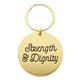 Metal Keyring in Tinbox: Strength & Dignity, Pink Flowers (Proverbs 31:25) Novelty - Thumbnail 1