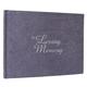 Guest Book: In Loving Memory, Crinkled Charcoal Fabric Over Hardback - Thumbnail 3
