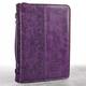 Bible Cover Trendy Large: Faith, Purple Pattern, Carry Handle, Luxleather Bible Cover - Thumbnail 3