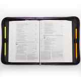 Bible Cover Trendy Medium: Faith, Purple Pattern, Carry Handle, Luxleather Bible Cover - Thumbnail 2