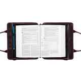 Bible Cover Large Purse Style With Crocodile Embossing in Purple Bible Cover - Thumbnail 6