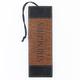 Bookmark With Tassel: Strength, Black/Brown Imitation Leather - Thumbnail 0