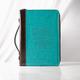 Bible Cover I Can Do All Things Phil. 4: 13 Turquoise Large Fashion Debossed Luxleather Bible Cover - Thumbnail 4