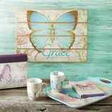 Wall Plaque: Grace Butterfly Blue/Green (Mdf) Plaque - Thumbnail 3