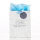 Gift Bag Medium: Travel Range, With Warmest Wishes (Blue/dark Blue/white) Stationery - Thumbnail 0