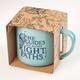 Ceramic Mug: Travel Range, He Guides Me Along Right Paths (Light Blue) Homeware - Thumbnail 2