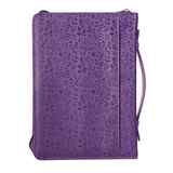 Bible Cover Medium: I Can Do All This Phil 4:13 Purple Floral Bible Cover - Thumbnail 1