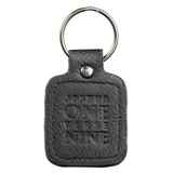 Luxleather Keyring With Charm: Mens Strong & Courageous Jewellery - Thumbnail 1