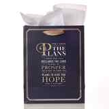 Gift Bag Medium: For I Know the Plans I Have For You.... Navy Stationery - Thumbnail 1