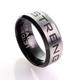 Mens Ring: Size 10, Strength Isaiah 40:31, Silver Outside/Black Carbon Inside Jewellery - Thumbnail 0