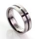 Mens Ring: Size 9, Cross Pattern Front, Black Fill Jewellery - Thumbnail 0