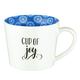 Ceramic Mug: Cup of Joy Psalm 4:7, White/Navy Homeware - Thumbnail 0