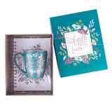 Boxed Gift Set: Faith Journal and Ceramic Mug Blue (355 ML) (Faith Fear Collection) Pack - Thumbnail 1