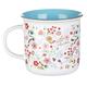 Ceramic Mug Today I Will Choose Joy, Floral Pattern/Blue Inside (384ml) (Choose Joy Collection) Homeware - Thumbnail 1