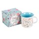 Ceramic Mug Today I Will Choose Joy, Floral Pattern/Blue Inside (384ml) (Choose Joy Collection) Homeware - Thumbnail 2