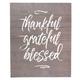 Plank Wall Art: Thankful, Grateful, Blessed, Gray/White Plaque - Thumbnail 0