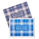 Large Glass Cutting Board: Blessed Beyond Measure, Blue/White Check (Blessed Beyond Measure Collection) Homeware - Thumbnail 2