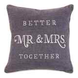 Square Pillow: Mr & Mrs Better Together (Better Together Collection) Soft Goods - Thumbnail 0