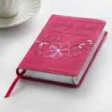 KJV Trendy Pocket Edition Pink Red Letter Edition Imitation Leather - Thumbnail 1