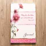 Journal: May the Lord Bless You and Protect You Pink Flowers (Numbers 6:24) Flexi Back - Thumbnail 1