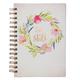 Journal: Be Still, White With Floral Wreath Spiral - Thumbnail 0