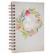 Journal: Be Still, White With Floral Wreath Spiral - Thumbnail 3