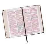 KJV Giant Print Bible 2-Tone Brown Red Letter Edition Imitation Leather - Thumbnail 5