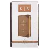 KJV Giant Print Bible 2-Tone Brown Red Letter Edition Imitation Leather - Thumbnail 7