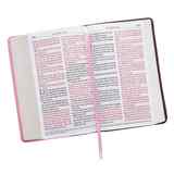 KJV Giant Print Bible Pink/Brown Red Letter Edition Imitation Leather - Thumbnail 5