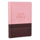 KJV Large Print Thinline Bible Brown Pink Red Letter Edition Imitation Leather - Thumbnail 3