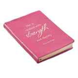 Journal: She is Clothed With Strength and Dignity, Pink Genuine Leather (Proverbs 31:25) Genuine Leather - Thumbnail 4