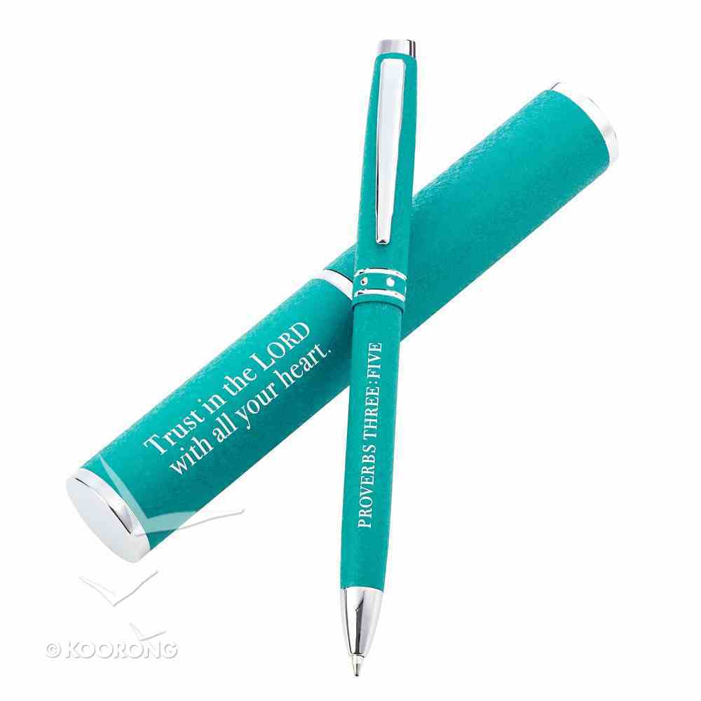 Ballpoint Hologram Pen: Trust in the Lord, Blue/Gold Stationery