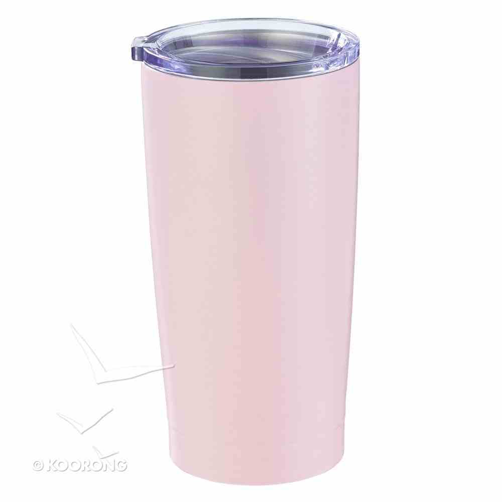 Stainless Steel Mug: Trust in the Lord, Pink/Silver, (Proverbs 3:5) Homeware
