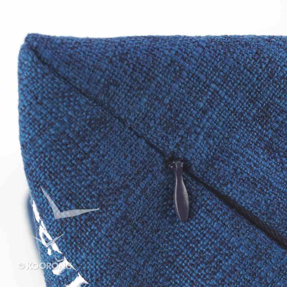 Square Pillow: Give You Rest, Dark Blue (Matthew 11:28) Soft Goods