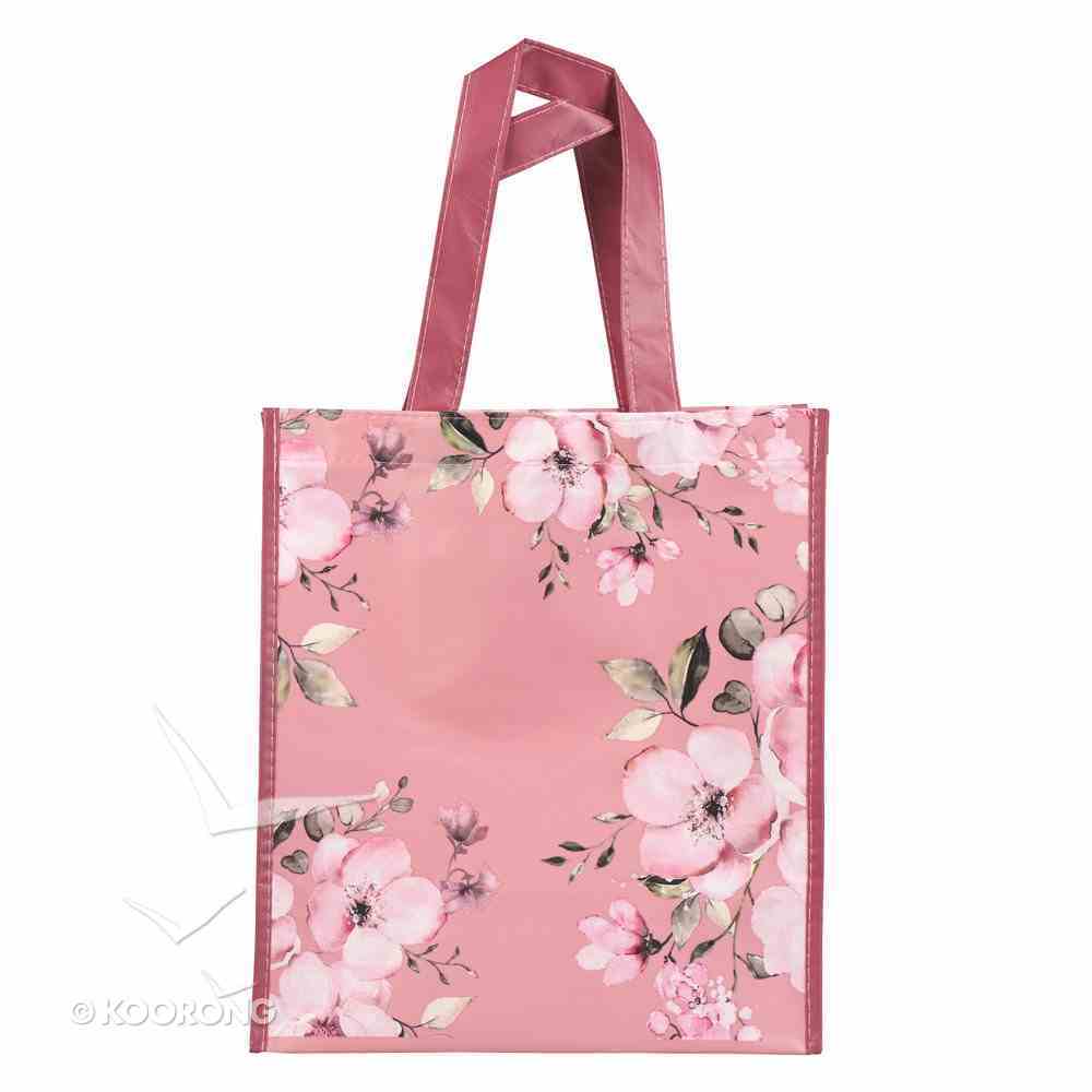 Non-Woven Tote Bag: Trust in the Lord, Pink Floral (Proverbs 3:5) Soft Goods