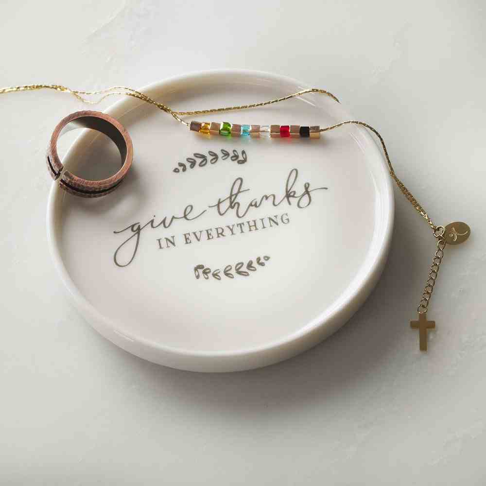 Ceramic Trinket Tray: Give Thanks (1 Thess 5:18) (Give Thanks Collection) Homeware