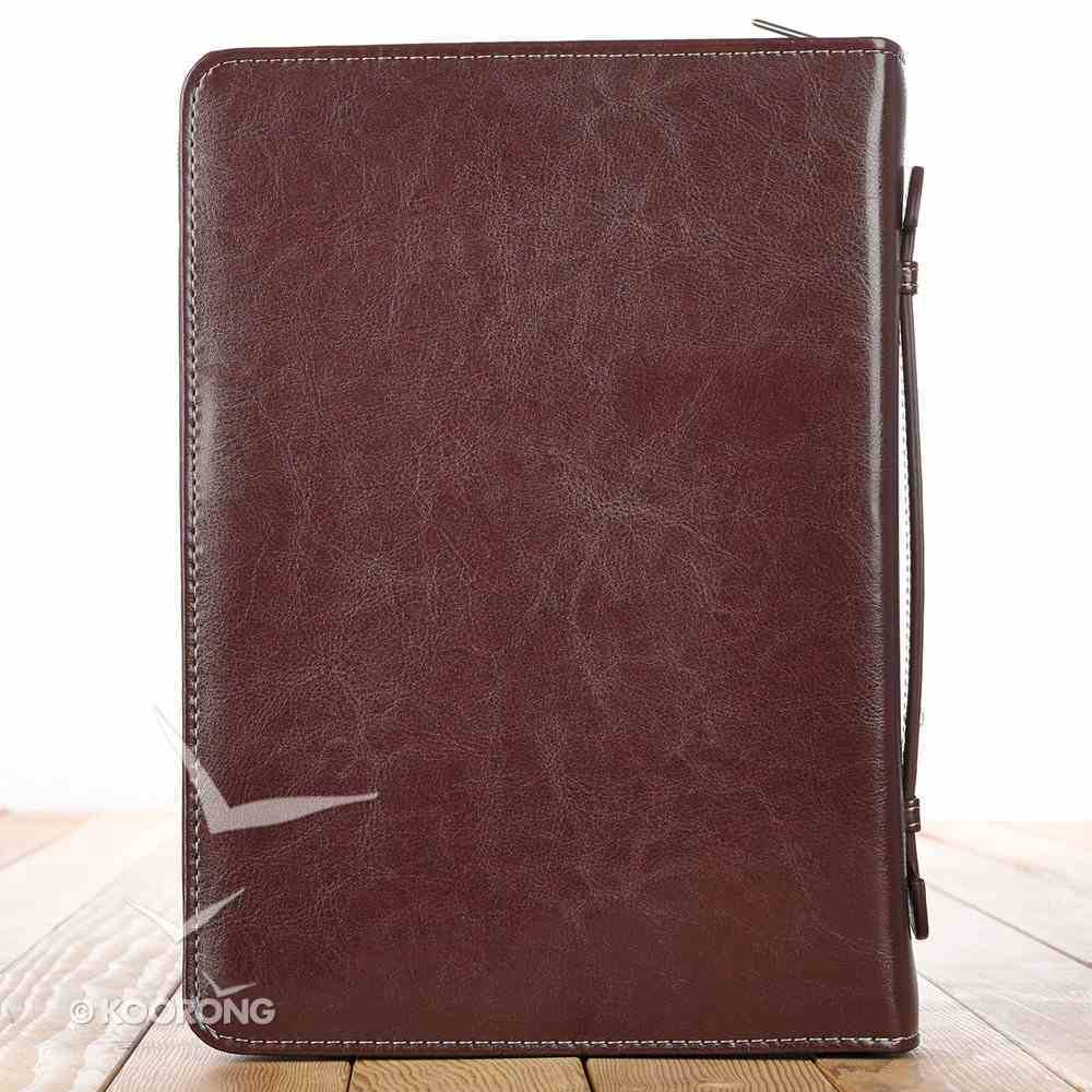 Bible Cover Classic Large: For I Know the Plans....Burgundy/Sand (Jer 29:11) Bible Cover
