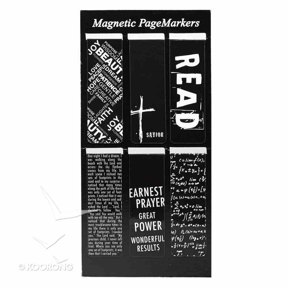 Bookmark Magnetic: Black & White (Set Of 6) Stationery