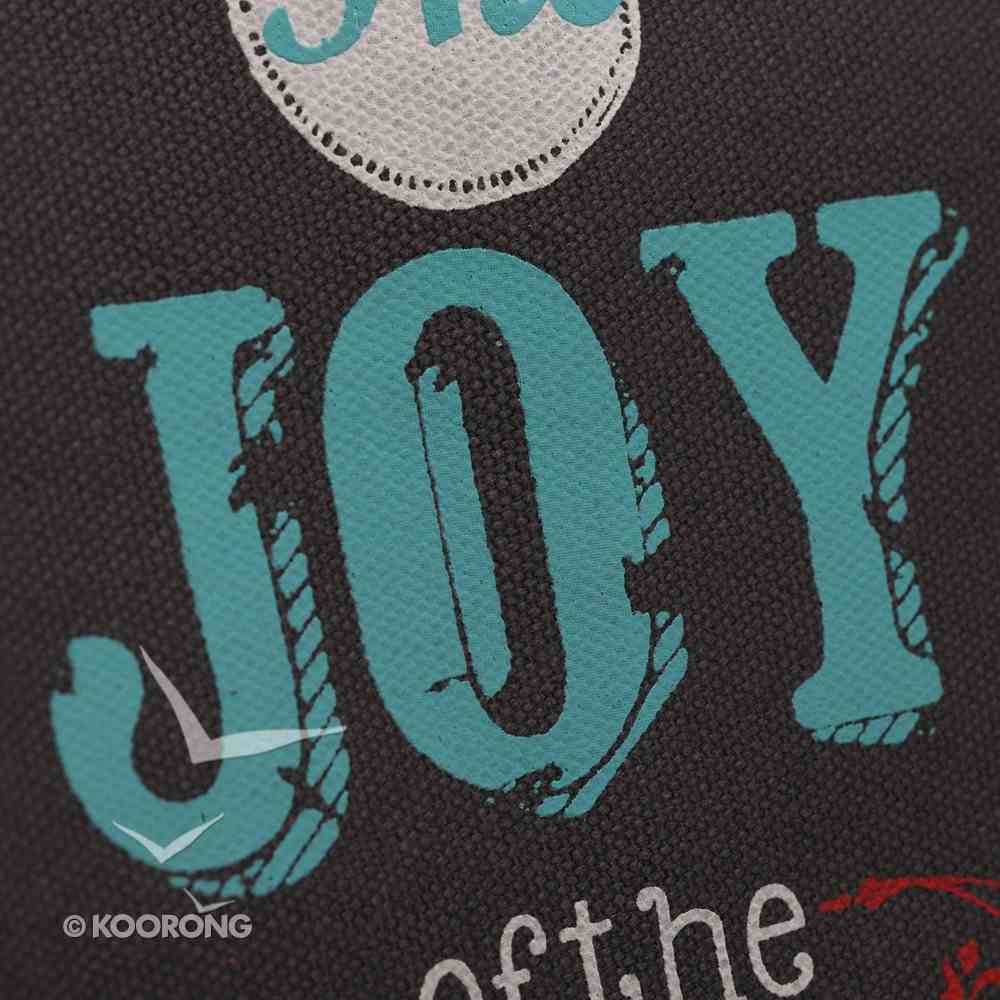 Canvas Tote Bag With Magnetic Clasp: Joy of the Lord, Navy With Cream & Red (Retro Blessings 'Joy' Series) Soft Goods
