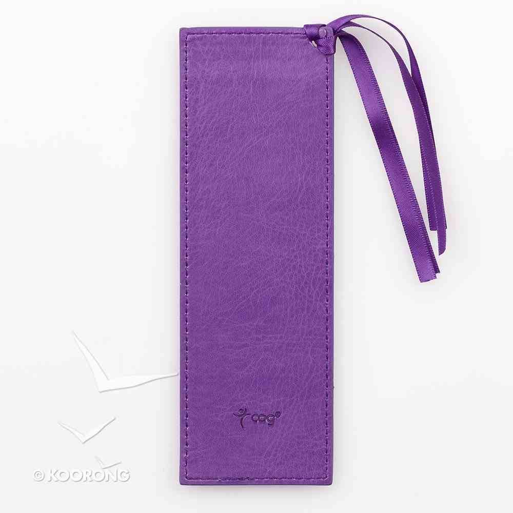 Bookmark With Tassel: John 3:16, Purple Imitation Leather