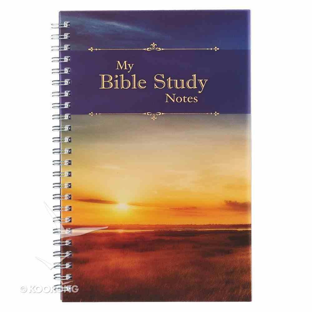 Notebook: My Bible Study Notes, Sunset Spiral